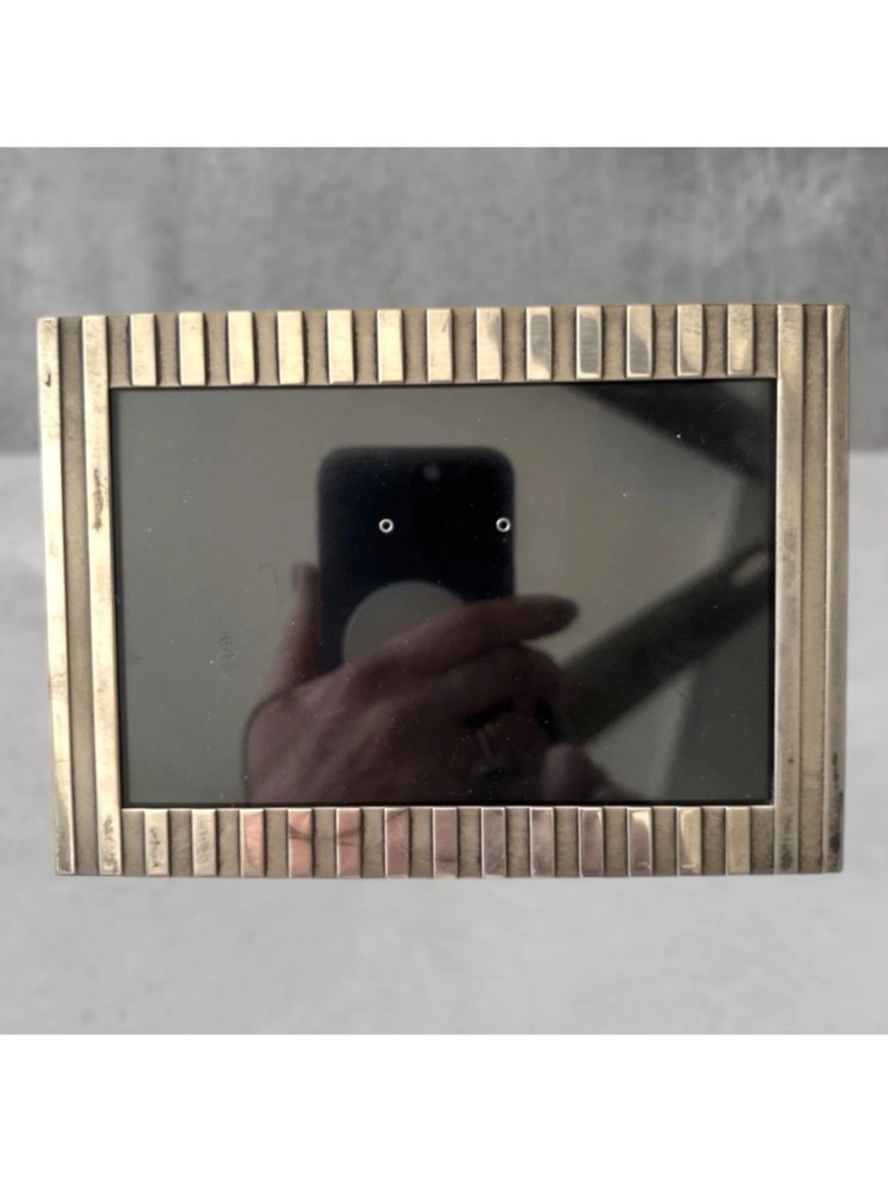 TIFFANY STERLING SILVER ~ PICTURE FRAME ~ATLAS GROOVE~ 6" X 4 1/4"